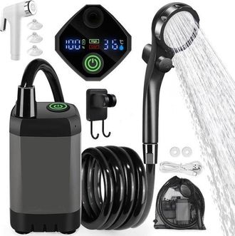 OEM Ducha Port&aacute;til Para Camping, Conjunto De Ducha M&oacute;vil, 6000 Mah, Recargable, Ducha M&oacute;vil Con Cabezal De Ducha Y Manguera Ajustables