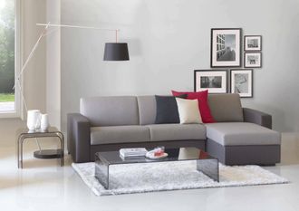 Dmora Sofa Cama Dabala, Sof&aacute; De Esquina, 100% Made In Italy, Sof&aacute; Con Apertura Giratoria, Con Contenedor Reversible Peninsula, Con Reposabrazos Delgados, Cm