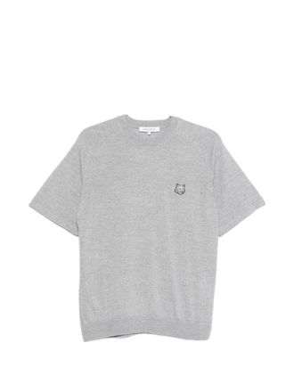 Maison Kitsun&eacute; Wollpullover mit Fuchskopf