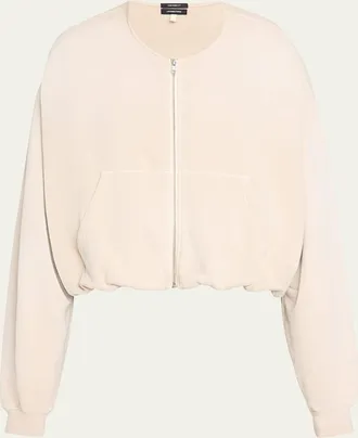 R13 Balloon-Sleeve Cotton Bomber Jacket