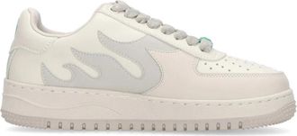 Acupuncture Grijze Lage Veterschoen voor Mannen - Heren - Sneakers - Grijs - 37 EU - Leer - Schoenen