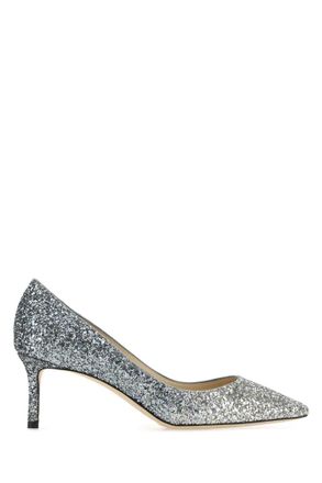 Jimmy Choo London Blue Silver Pointed Toe Pumps