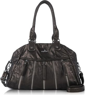 Angel Kiss Handbag Womens Soft PU Leather Shoulder Bag Vintage Tote Shoulder Bag, tin