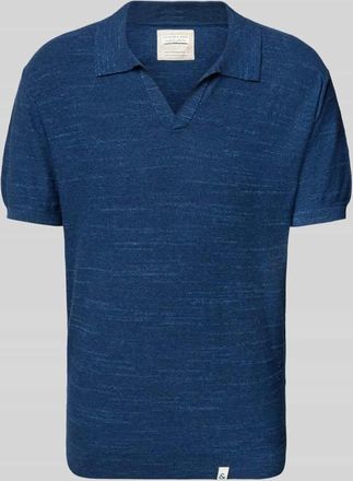 Colours & Sons Regular Fit Poloshirt mit V-Ausschnitt in Marine, Gr&ouml;&szlig;e M