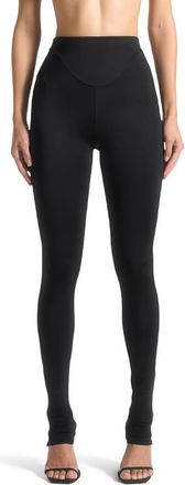 Mani&egrave;re De Voir Chloe High Waisted Leggings in Black at Nordstrom, Size Xx-Small