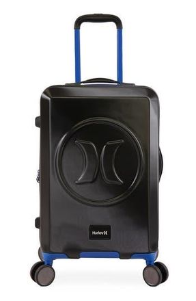 Hurley Wave 21 Hardshell Spinner Suitcase in Black/Blue at Nordstrom Rack
