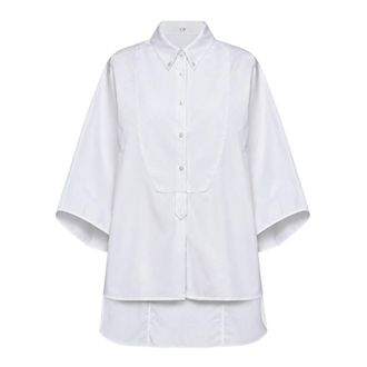 Co Oversized Asymmetrische Hemd - Dames - Blouses & Shirts - Wit - Maat: XS Katoen