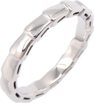 Bulgari Silver White Gold (18K) Band Ring (Pre-Owned)