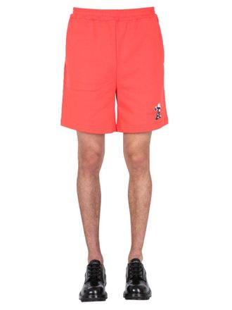 Helmut Lang Cotton Bermuda Shorts - Red