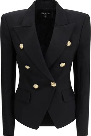 Balmain The Jacket - Dames - Blazers - Zwart - XS - Wol - Jassen