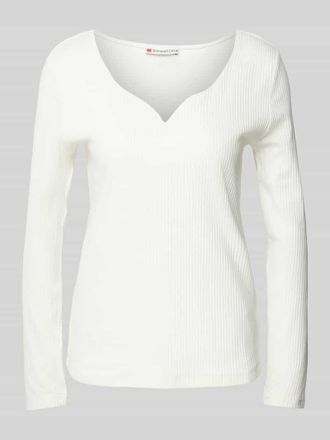 Street One Longsleeve mit Rundhalsausschnitt in Offwhite, Größe 44