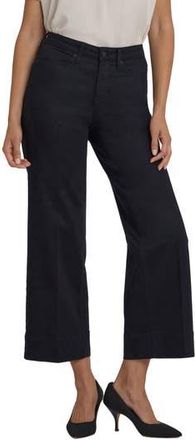 NYDJ Teresa High Waist Wide Leg Ankle Jeans in Black at Nordstrom Rack, Size 16