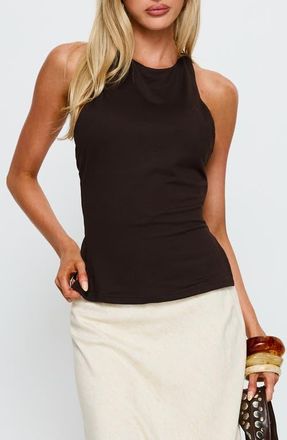 Princess Polly Harlene Racerback Top in Brown at Nordstrom, Size 12