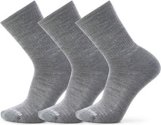 Smartwool 3-Pack Everyday Solid Rib Crew Socks in Everyday Medium Gray at Nordstrom, Size X-Large