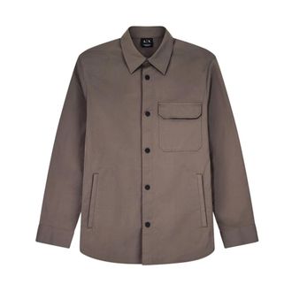 A|X Armani Exchange Overhemden, Heren, Bruin, XL, Polyester, Armani Exchange Shirts
