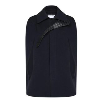 Bottega Veneta Capa de Lana - Jackets - Mujer - Azul - S