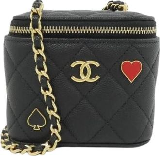 Chanel Pre-owned Vintage Mini Shoulder Bag - Dames - Vintage Mini Tas - Zwart - ONE Size - Leer - Vintage