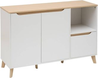 5five Simply Smart Aparador Luma Rectangular, 40 X 120 Cm, 2 Puertas Y 1 Caj&oacute;n, Blanco - 5five