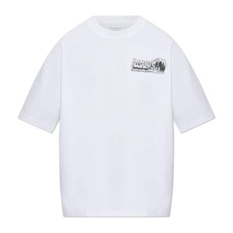 AllSaints Tops, Heren, Wit, M, Katoen, Burnout Crew Neck T-Shirt