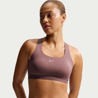 Nike Womens Swift High-Support Lightly Lined Sports Bra in Purple | HM5220-502