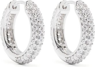 Darkai Pav&eacute; Crystal Hoop Earrings