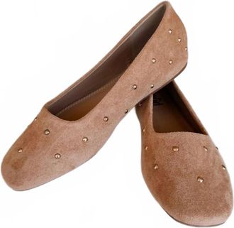 Corkys Footwear Womens Dont Be Rude Flat Shoes In Camel Faux Suede
