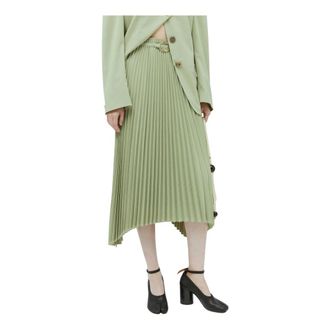 Rejina Pyo Midi Skirts, female, Green, Size: S Dilan Pleated Skirt