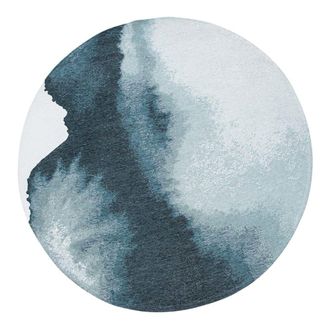 Louis De Poortere Alfombra de poli&eacute;ster azul, 140x140 cm