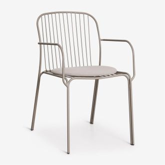 Sklum Silla De Jard&iacute;n Con Reposabrazos En Acero Anerina Sklum