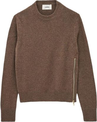 BA&SH Round-neck Truien - Dames - Ronde hals truien - Bruin - S - Truien & Vesten