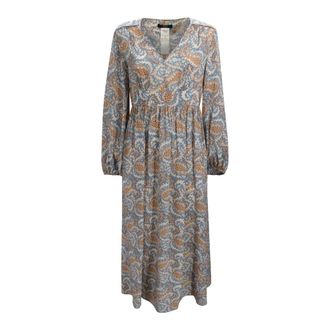Max Mara Maxi Dresses, female, Multicolor, Size: XS Silk Cr&ecirc;pe de Chine Maxi Dress