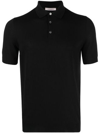 La Fileria Piqu&eacute; poloshirt - Zwart