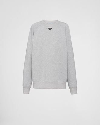 Prada Long-sleeved cotton sweatshirt