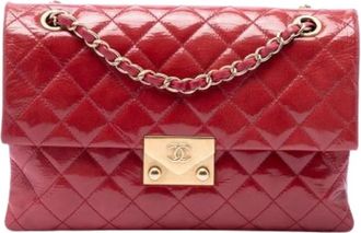 Chanel Pre-owned Vintage Flap Shoulder Bag - Dames - Vintage Schoudertas - Rood - ONE Size - Leer - Vintage