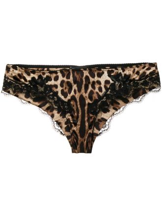 Dolce & Gabbana Slip con stampa animalier - Marrone