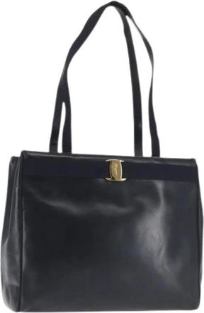 Ferragamo Pre-owned Tote Bag - Dames - Vintage Shopper - Zwart - ONE Size - Leer - Vintage