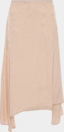 Victoria Beckham Asymmetric Draped Floral Jacquard Midi Skirt