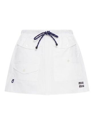 Miu Miu elasticated pocket skirt - Bianco