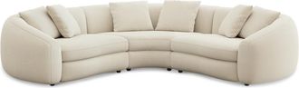 Castlery Fable Sectional Sofa Customized, (Washed Chenille) Cream, Machine Washable, Ultra Deep Seats for Sofas, Castlery Brand