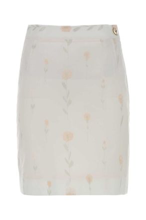 Vivienne Westwood White Floral Mini Skirt