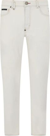 Philipp Plein Detroit Fit Jeans Basic - Heren - Slim Fit Jeans - Wit - W30 - Denim - Jeans