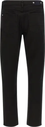 Stone Island Mens Black Cotton Straight-Leg Jeans Clothing