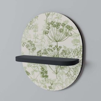 OEM Baldaqu&iacute;n De Hinojo Estante Ovalado Negro