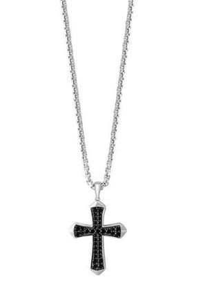Effy Mens Black Spinel Cross Pendant Necklace at Nordstrom Rack