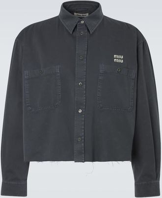 Miu Miu Logo denim shirt