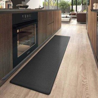 OEM Alfombrilla Antideslizante Para Cocina, De Pvc Impermeable Y Resistente Al Aceite, 45 X 150 Cm, Negra, Ideal Para El Fregadero O El Pasillo