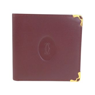 Cartier Wine Red Leather Wallet (Bi-Fold) (Pre-Owned)