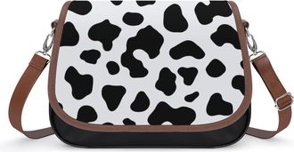 Generic Dalmatian Pattern Fashion Crossbody Handbags for Women Leather Shoulder Bag Purses with Wide Strap