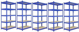 MonsterShop 5 x Q-Rax 90 x 50 x 180cm Blue | Size: 90 x 50 x 180 cm