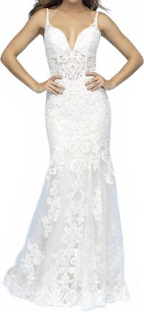 Allure Bridals Sleeveless Wedding Dress In Almond/champagne/ivory